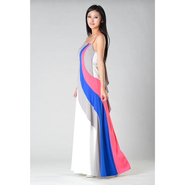 SY017四色吊帶連衣裙側(cè)面效果 SY017四色吊帶連衣裙側(cè)面效果