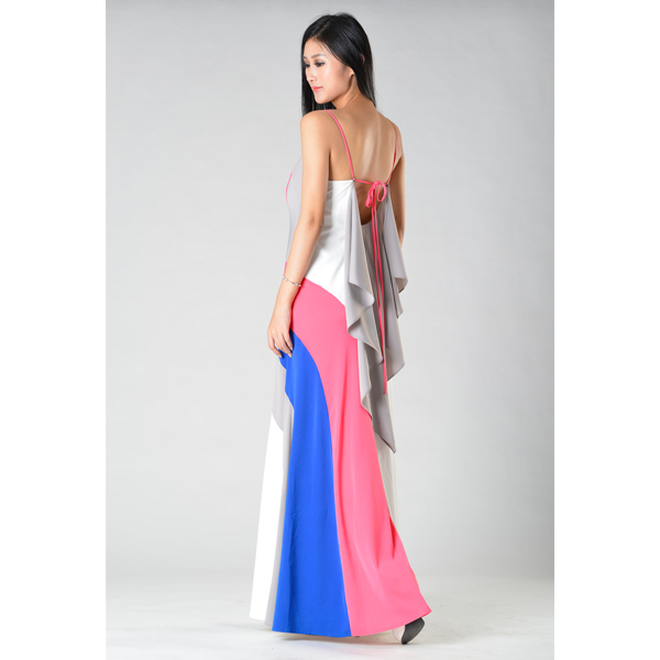 SY017四色吊帶連衣裙側(cè)面效果 SY017四色吊帶連衣裙側(cè)面效果